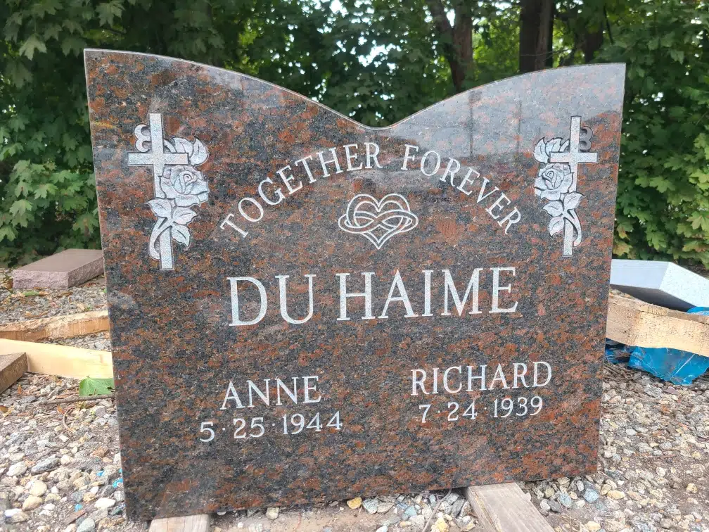 Granite Memorial Bench hand-carved by NJ Cemetery Benches in NJ — image 3