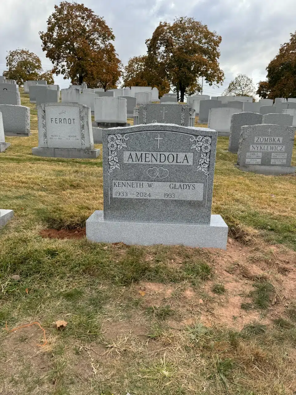 Granite Memorial Bench hand-carved by NJ Cemetery Benches in NJ — image 2