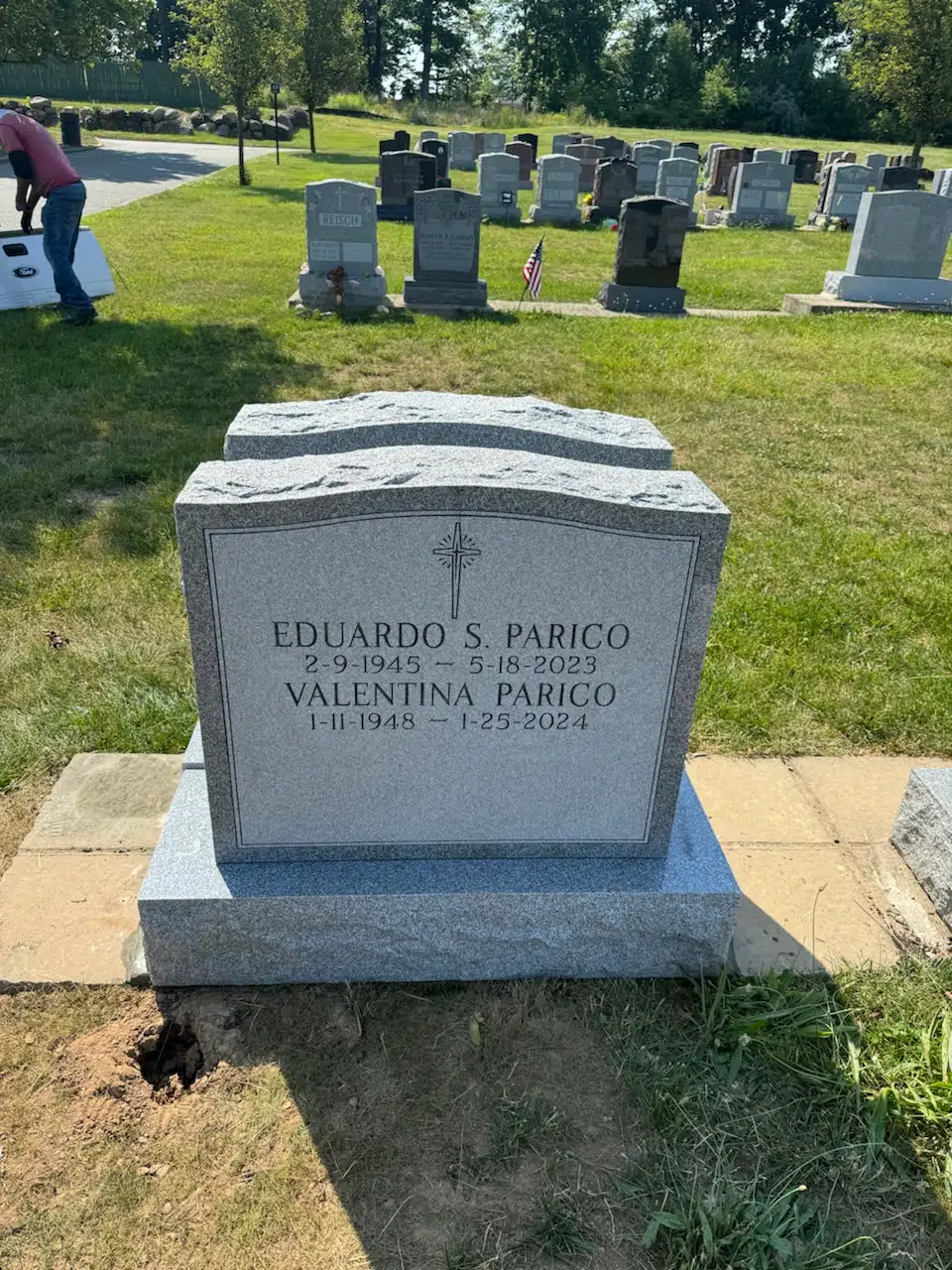 Granite Memorial Bench hand-carved by NJ Cemetery Benches in NJ — image 4