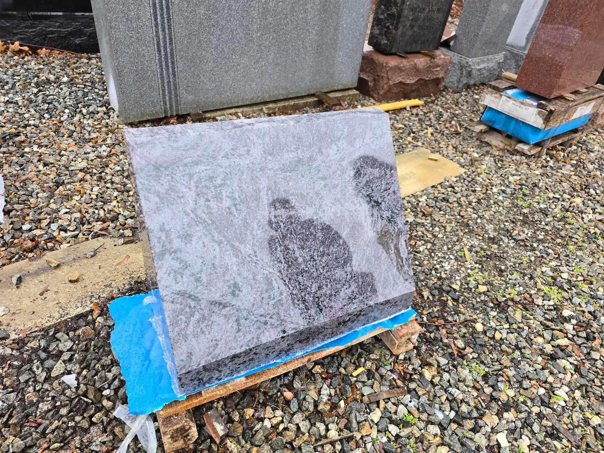 Granite Memorial Bench hand-carved by NJ Cemetery Benches in NJ — image 2